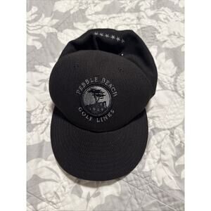 Pebble Beach Trucker Hat Black White Golf Links